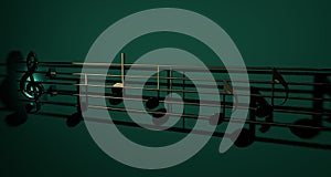 Music sheet 3d