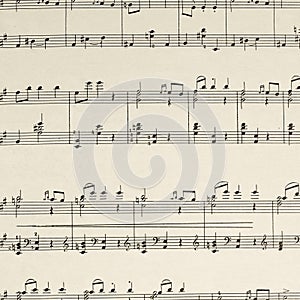 Music sheet page - the composition of Beethoven