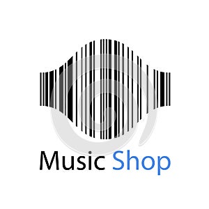 Music shop EAN barcode sound wave symbol photo
