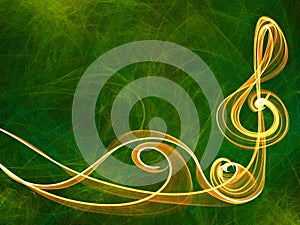 Music sign multicolored line ornament background