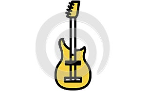 Music, simple bass icon (bassist