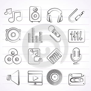 Music, sound and audio icons