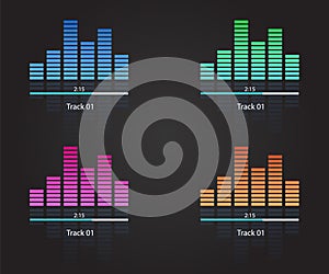 Music sound colorfull waves