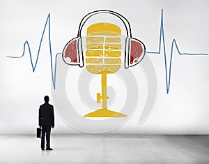 Music Sound Frequency Classic Microphone Concept