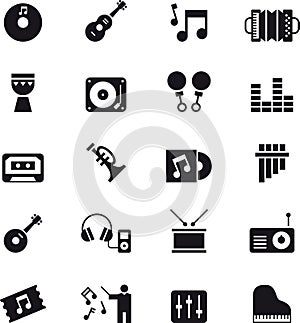 Music and sound icon set