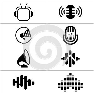 Music and sound icons photo