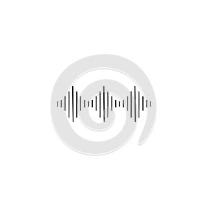 Music and sound record theme. An equalizer, simple vector logo element.