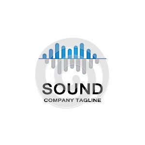 music sound wave logo icon vector, speaker and headset