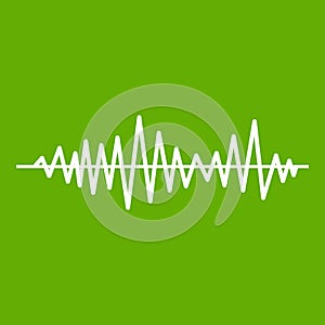 Music sound waves icon green