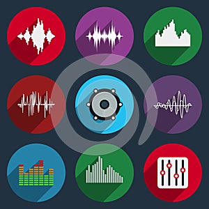 Music soundwave icons
