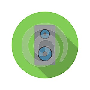 Music speaker flat icon