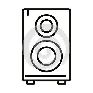 Music speaker sound audio celebration party, line icon style