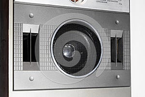 Music speaker on speaker. speaker system is vintage.