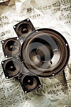 Music - speakers and notes