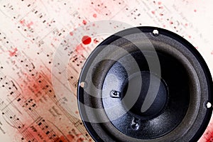 Music - speakers and notes