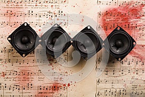 Music - speakers and notes