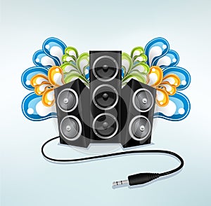 Music speakers in party mode