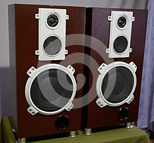 Music speakers, vintage speakers.