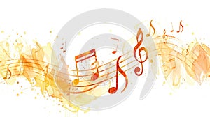 Music staff design illustration isolated on white background