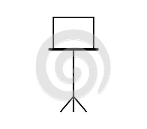 Music stand icon illustrated in vector on white background