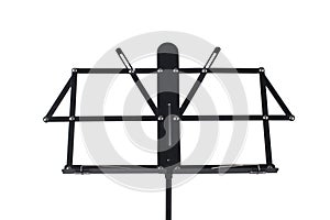 Music stand isolated on white background with clipping path and copy space for your text