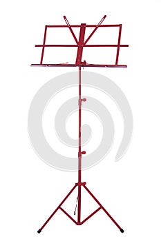 Music Stand Red Isolated on White