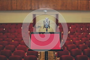 Music stand in a theatre