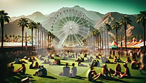 Music summer festival Coachella background