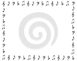 Music symbols border