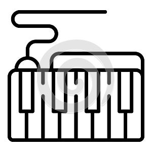 Music synthesizer icon outline vector. Dj piano