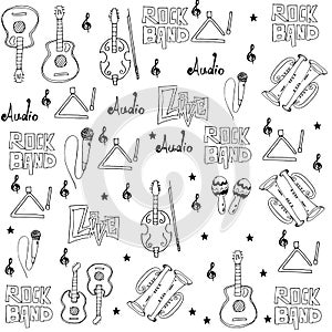 Music tools set doodles