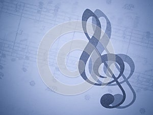 Music and treble clef