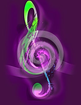 Music - Treble Clef - Digital Art