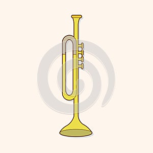 Music trumpet theme elements vector,eps