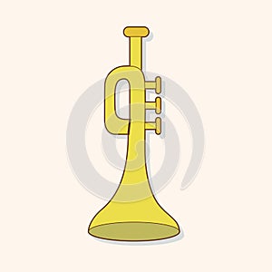 Music trumpet theme elements vector,eps