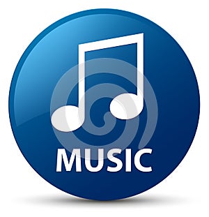 Music (tune icon) blue round button