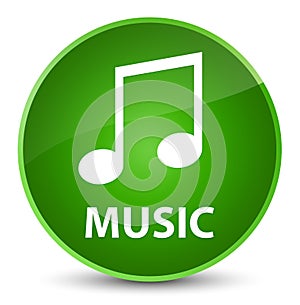 Music (tune icon) elegant green round button