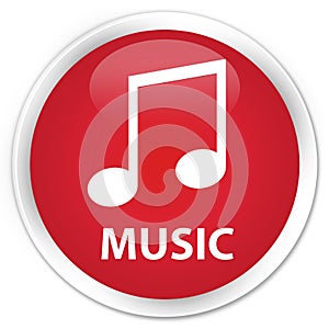 Music (tune icon) premium red round button