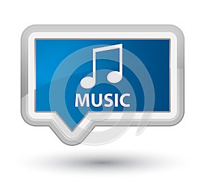 Music (tune icon) prime blue banner button