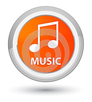 Music (tune icon) prime orange round button