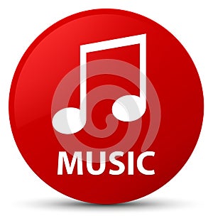 Music (tune icon) red round button