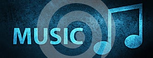 Music (tune icon) special blue banner background