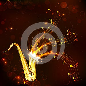 Music Tune from Saxophone photo