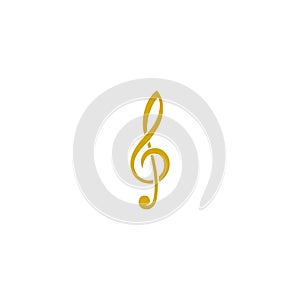 Music violin clef sign icon isolated on white background