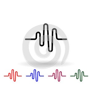 Music wave app multi color icon. Simple glyph, flat vector of music icons for ui and ux, website or mobile application