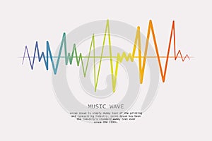 Music wave player logo