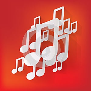 Music web icon,flat design
