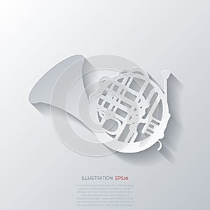 Music wind instruments web icon.