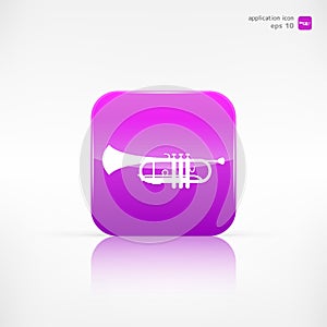 Music wind instruments web icon.