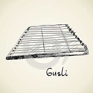 Musical background. Gusli